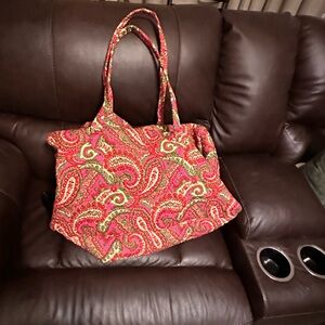 Vera Bradley Paisley Bag - Pink and Green